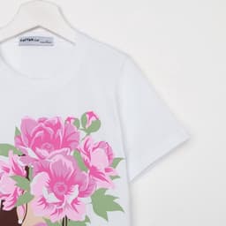 Пижама для девочки (футболка и шорты) KAFTAN: Selfie, размер 42 (164-170 см), бело-жёлтая