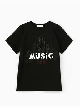 Футболка для мальчика KAFTAN: Hype Music, чёрная, рост 134-140 см
