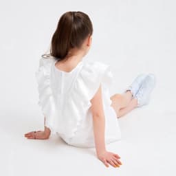 Платье нарядное для девочки MINAKU: Cotton Collection с крылышками, белое, рост 122 см