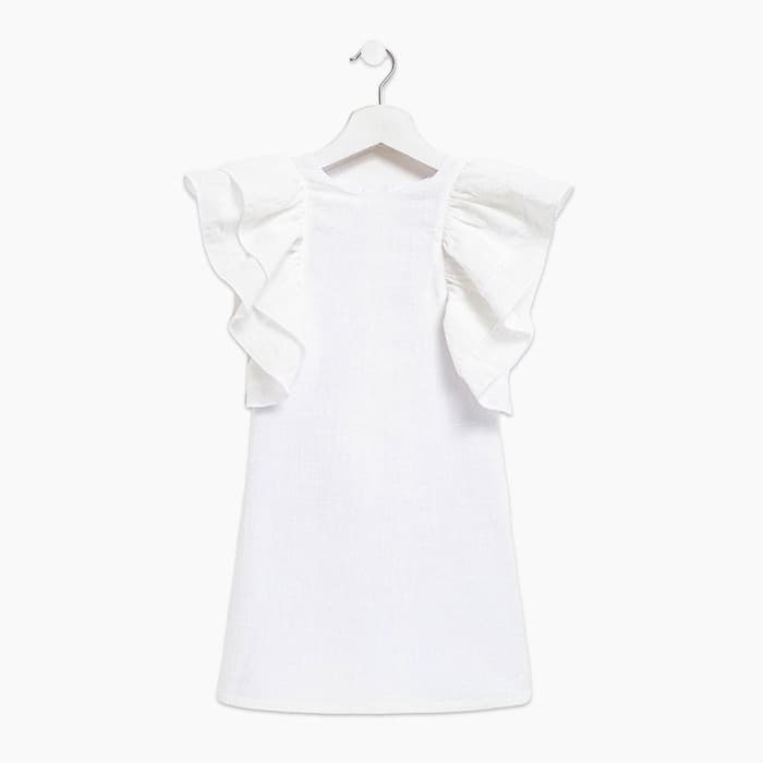 Платье нарядное для девочки MINAKU: Cotton Collection с крылышками, белое, рост 122 см