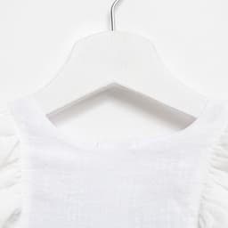 Платье нарядное для девочки MINAKU: Cotton Collection с крылышками, белое, рост 122 см