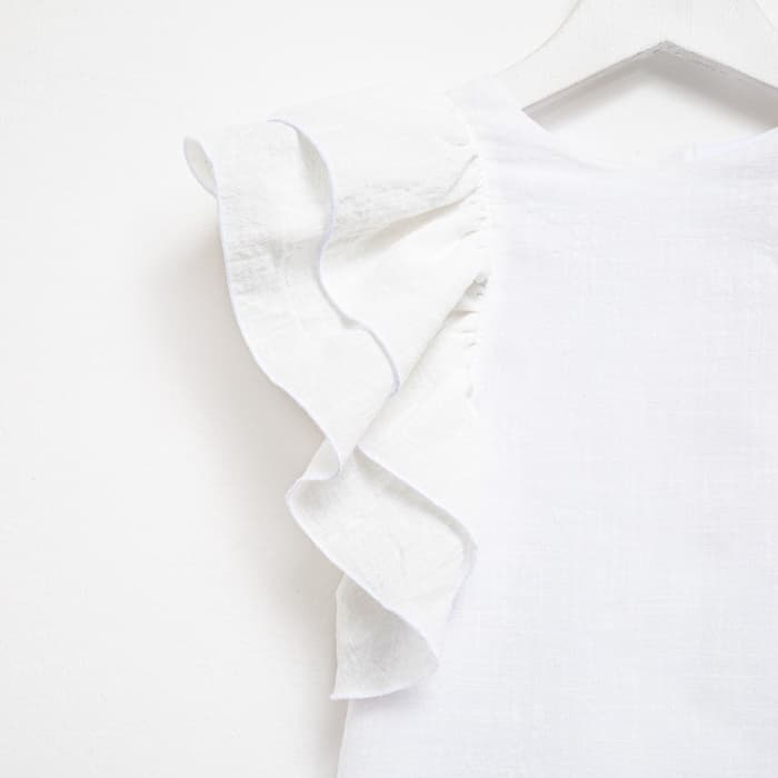 Платье нарядное для девочки MINAKU: Cotton Collection с крылышками, белое, рост 128 см
