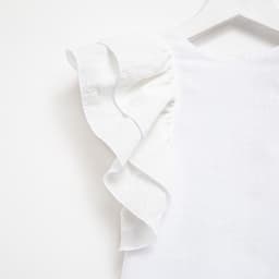Платье нарядное для девочки MINAKU: Cotton Collection с крылышками, белое, рост 128 см