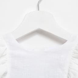 Платье нарядное для девочки MINAKU: Cotton Collection с крылышками, белое, рост 128 см