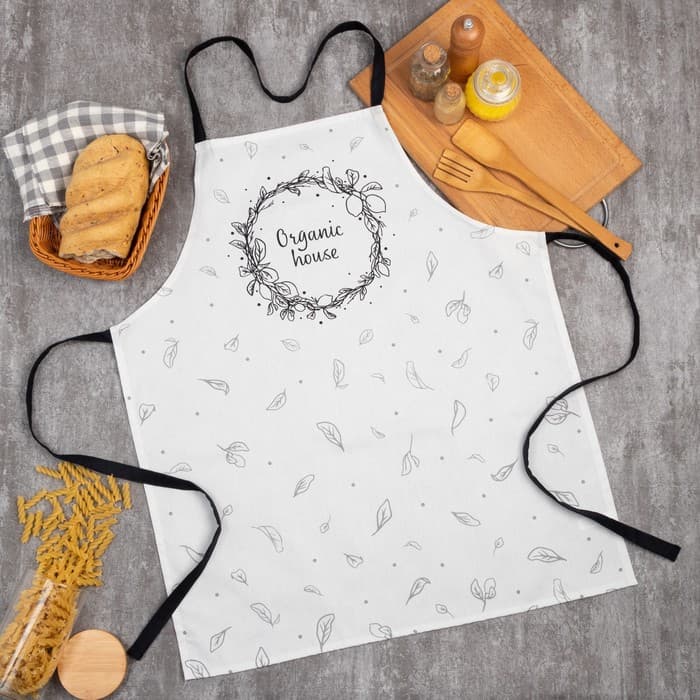 Фартук кухонный «Этель» Organic house, 60×70 см, 100% хлопок, саржа 190 г/м²