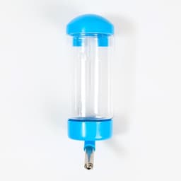 Поилка для клетки, 400 мл, 9×6×20 см, голубая