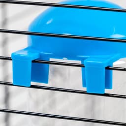 Поилка для клетки, 400 мл, 9×6×20 см, голубая