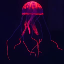 Декор для аквариума «Медуза», 5×5×15 см, с неоновым эффектом, силикон, розовая