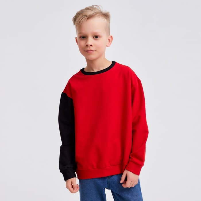 Джемпер для мальчика MINAKU: Casual Collection KIDS, красный, рост 122 см