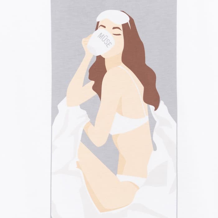 Пижама женская (футболка, шорты) KAFTAN Coffee, размер 40-42, белая