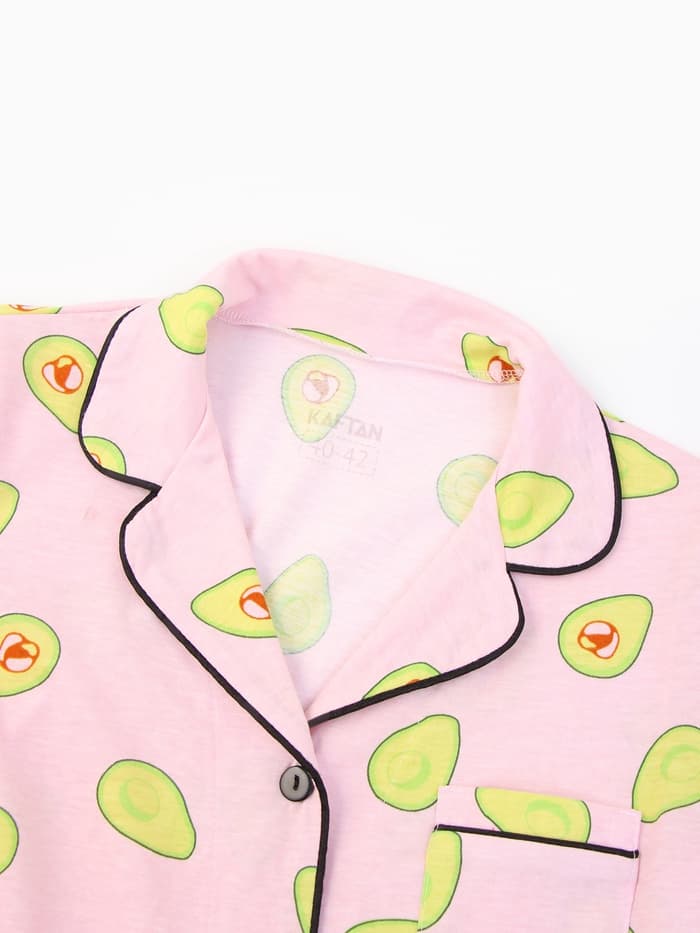 Пижама женская (рубашка, шорты) KAFTAN Avocado, размер 40-42, розовая