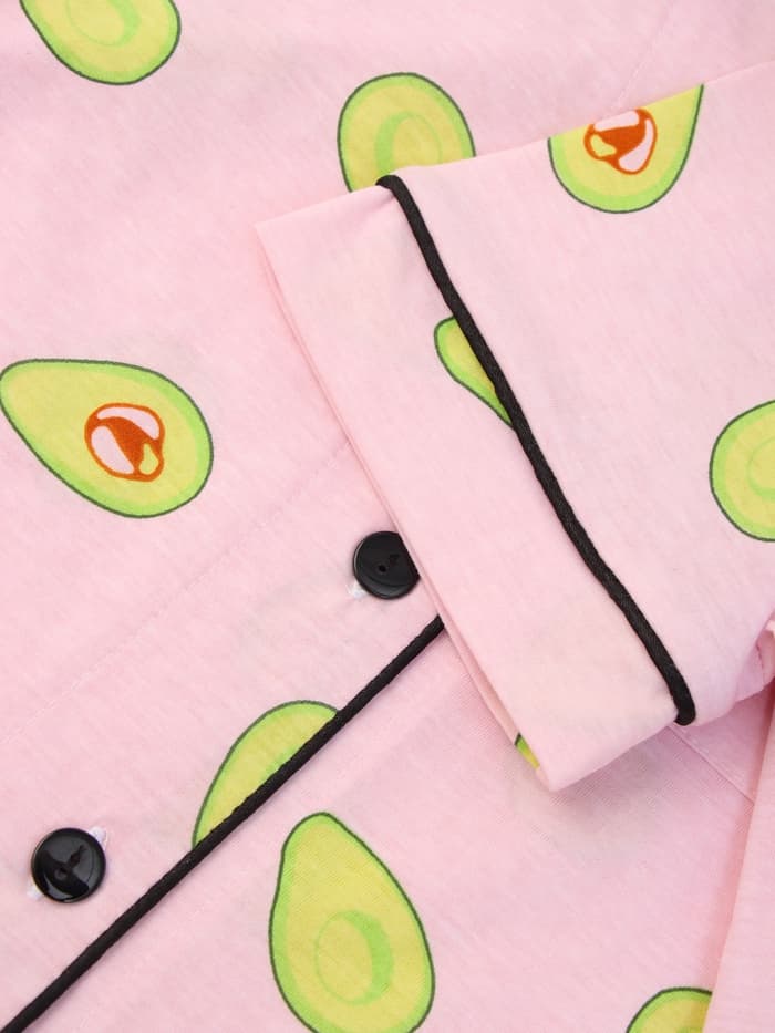 Пижама женская (рубашка, шорты) KAFTAN Avocado, размер 40-42, розовая