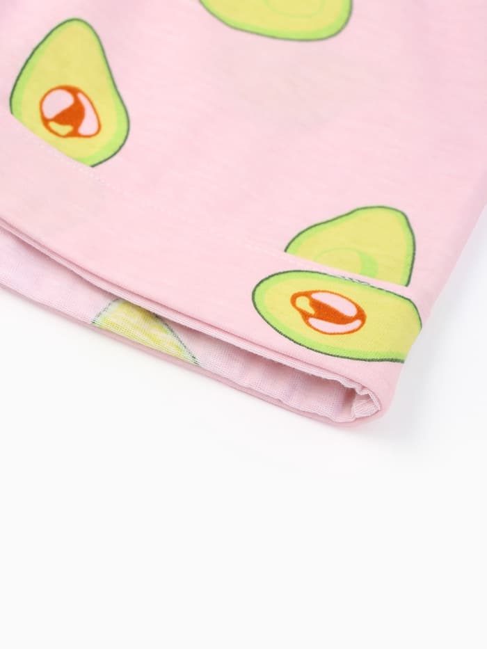 Пижама женская (рубашка, шорты) KAFTAN Avocado, размер 40-42, розовая