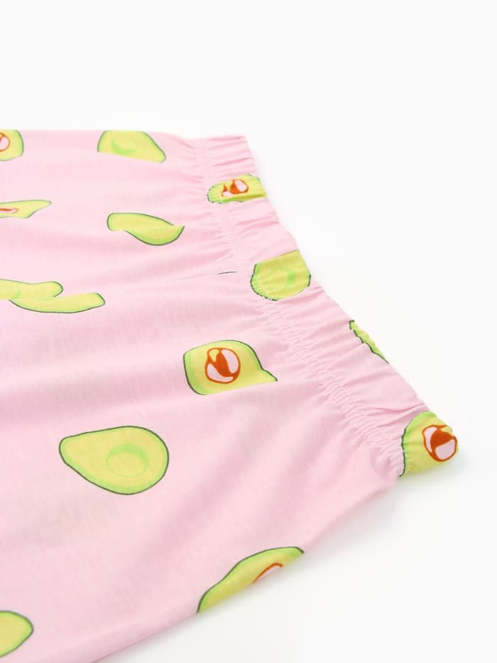 Пижама женская (рубашка, шорты) KAFTAN Avocado, размер 44-46, розовая