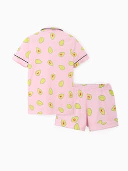 Пижама женская (рубашка, шорты) KAFTAN Avocado, размер 44-46, розовая