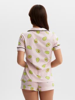 Пижама женская (рубашка, шорты) KAFTAN Avocado, размер 48-50, розовая