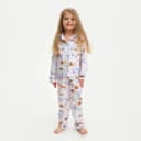 Пижама детская: рубашка, брюки KAFTAN: Animal, белая, рост 98-104 см