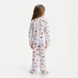 Пижама детская: рубашка, брюки KAFTAN: Animal, белая, рост 98-104 см