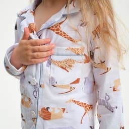 Пижама детская: рубашка, брюки KAFTAN: Animal, белая, рост 98-104 см