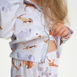 Пижама детская: рубашка, брюки KAFTAN: Animal, белая, рост 98-104 см