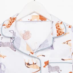 Пижама детская: рубашка, брюки KAFTAN: Animal, белая, рост 98-104 см