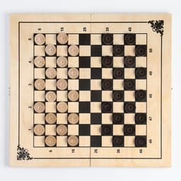 Шашки деревянные, настольная игра «Стоклеточные», международные, с доской 40×40×3.5 см