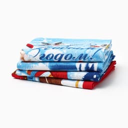 Полотенца кухонные «Доляна. С новым годом», 35×60 см - 4 шт., 100% хлопок