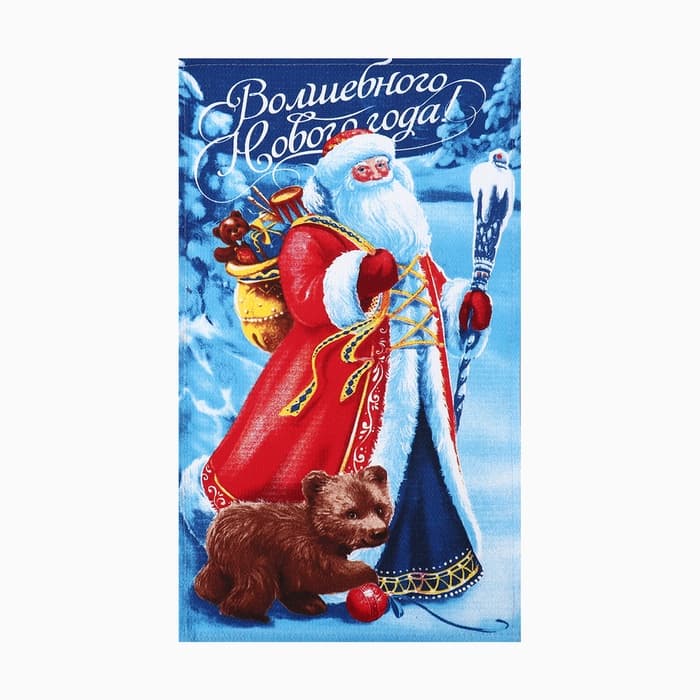 Полотенца кухонные «Доляна. С новым годом», 35×60 см - 4 шт., 100% хлопок