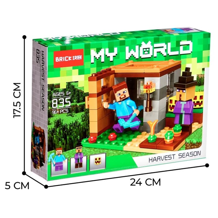 Конструктор блочный «Мой мир» Brick, 96 деталей