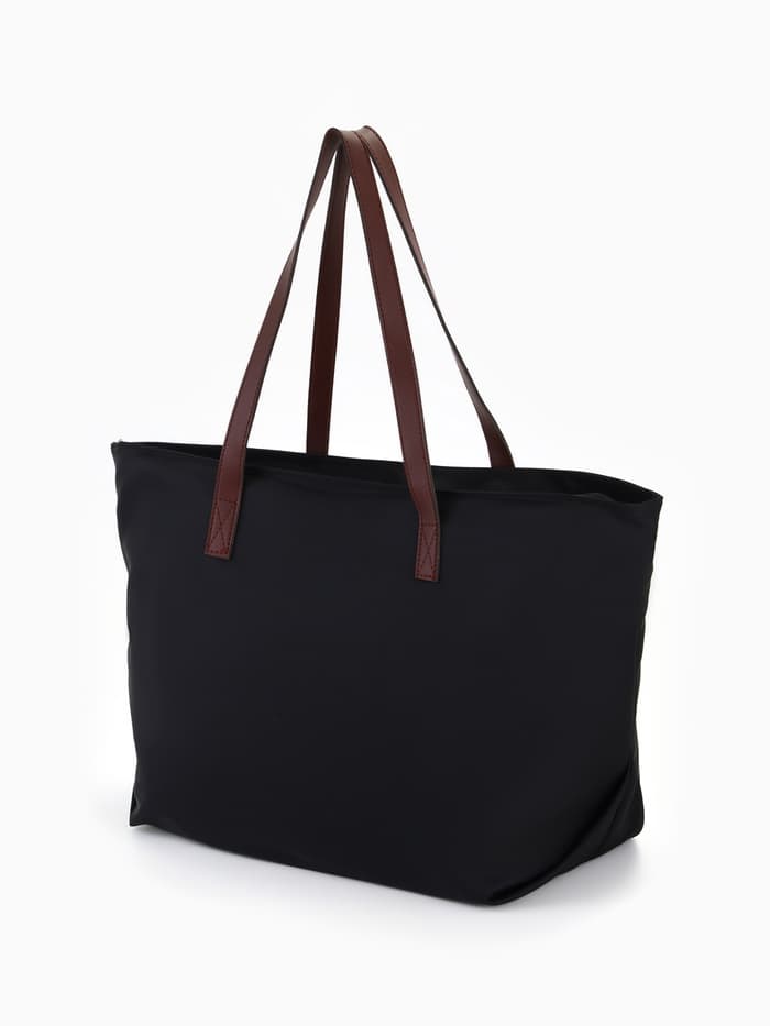 Сумка-шопер женская на молнии, размер 40×19×30 см, чёрная