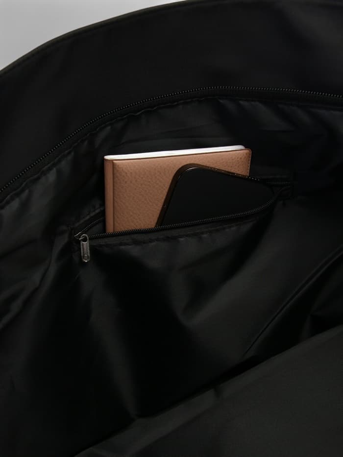 Сумка-шопер женская на молнии, размер 40×19×30 см, чёрная