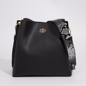 Сумка женская на застёжке, чёрная