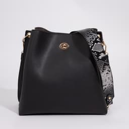 Сумка женская на застёжке, чёрная