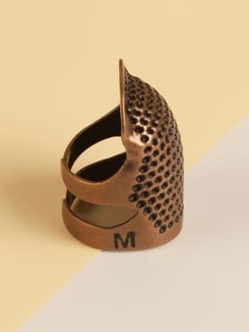 Напёрсток раздвижной, для длинных ногтей, размер М, цвет бронзовый