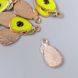 Декор для творчества металл, эмаль «Авокадо», зелёный, 1.7×1 см