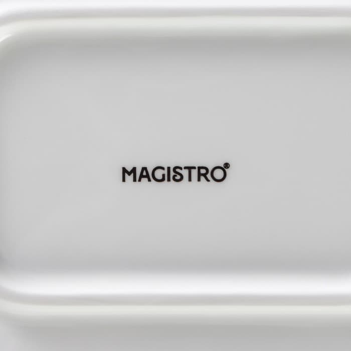 Мармит из жаропрочной керамики двойной Magistro «Бланш», 1.1 л, 26.5×16×6.5 см, белая