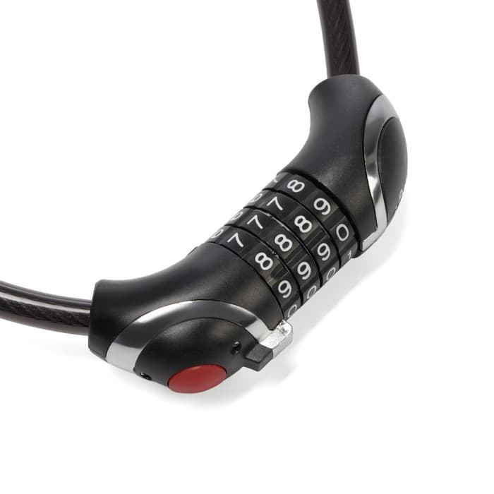 Замок навесной велосипедный LOCKLAND, кодовый, с подсветкой 10×650 мм