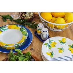 Набор для специй Доляна «Лимон», солонка, перечница 130 мл, доломит, белый, синий