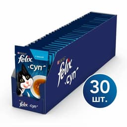 Влажный корм Felix Суп с треской, для кошек, 48 г