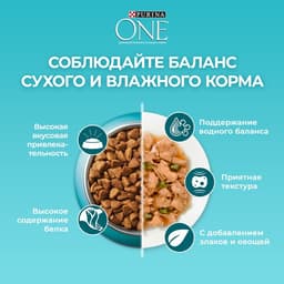 Сухой корм Purina One для стерилизованных кошек, лосось/пшеница, 750 г