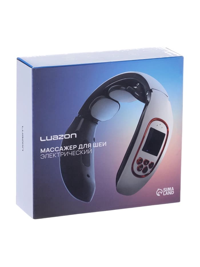 Массажёр для шеи Luazon LEM-50, 4 Вт, 4 режима, USB, от АКБ, белый