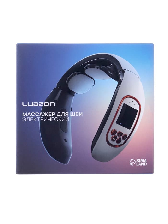 Массажёр для шеи Luazon LEM-50, 4 Вт, 4 режима, USB, от АКБ, белый