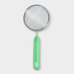 Сито для просеивания с ручкой Доляна «Хозяюшка», d=10 см, зелёное