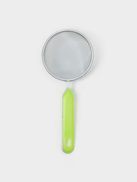 Сито для просеивания с ручкой Доляна «Хозяюшка», d=10 см, зелёное