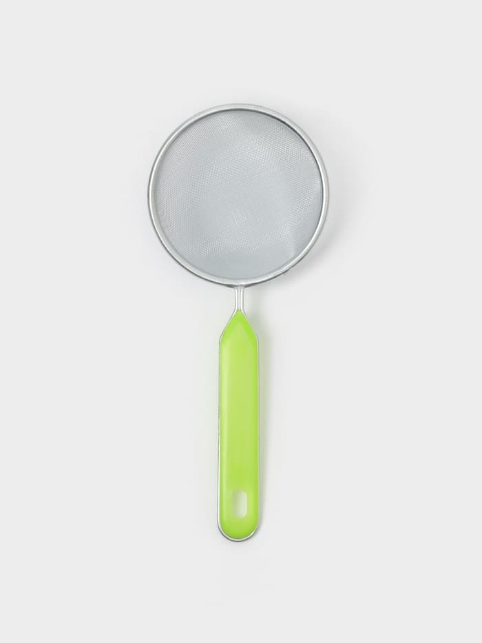 Сито для просеивания с ручкой Доляна «Хозяюшка», d=10 см, зелёное