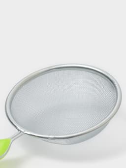 Сито для просеивания с ручкой Доляна «Хозяюшка», d=10 см, зелёное