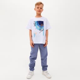 Брюки для мальчика MINAKU: Cotton collection, синие, рост 116 см