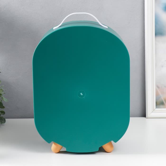 Шкатулка для украшений и косметики «Овальный комод. Зелёный», пластик, 39×15×26.5 см