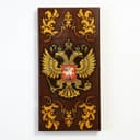 Нарды деревянные большие, настольная игра «Герб России», 50×50 см, с шашками