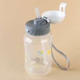 Поильник - непроливайка детский M&B с силиконовой трубочкой, от 9 мес., 270 мл., серый